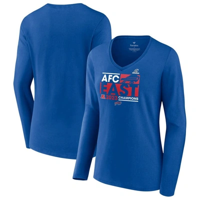 Fanatics Branded  Royal Buffalo Bills 2023 Afc East Division Champions Conquer Long Sleeve V-neck T-