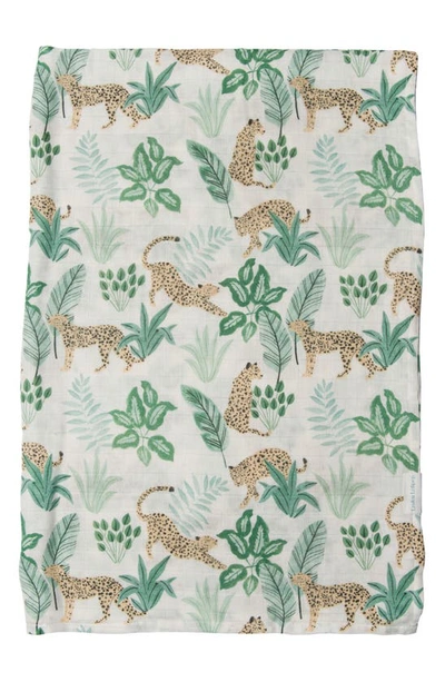 Loulou Lollipop Tropical Jungle Muslin Swaddle Blanket In Animal Print