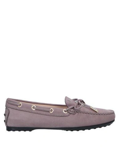 Tod's Loafers In Dove Grey