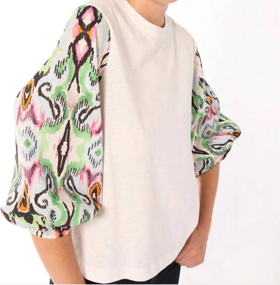 Vilagallo Eugen Top In Ikat Watercolor In Multi