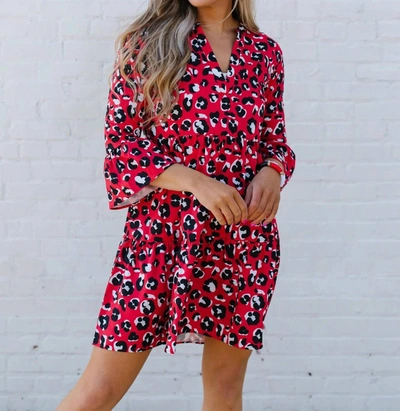 Michelle Mcdowell Morgan Dress In Walk This Way Red In Multi