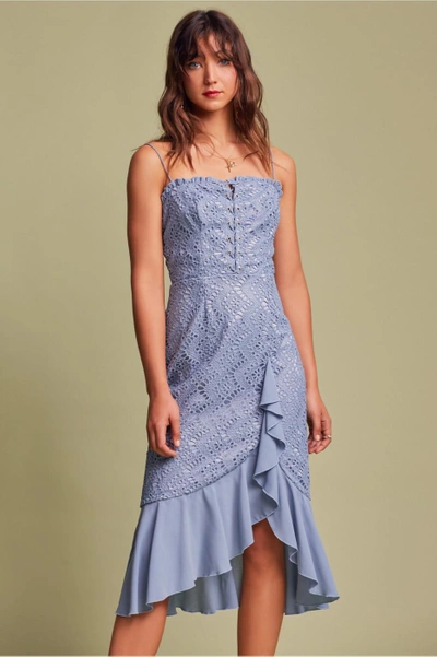 Finders Sunseeker Midi Dress In Cornflower Blue