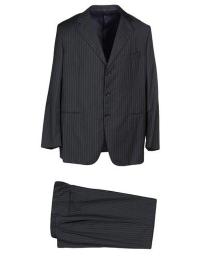 Burberry Suits In Dark Blue
