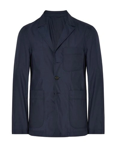 Burberry Suit Jackets In Dark Blue