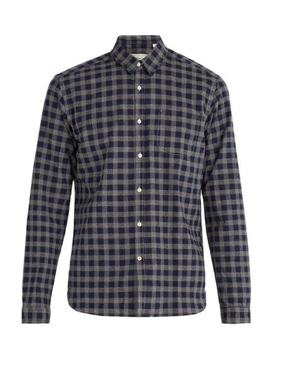 Oliver Spencer New York Special Checked Cotton-flannel Shirt - Navy