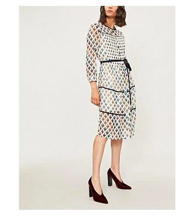 Ted Baker Colour By Numbers Ria Heart-print Shirt Dress In Ivory