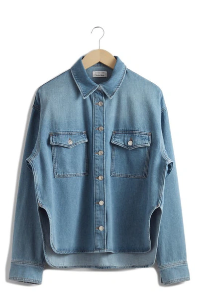 & Other Stories Denim Button-up Shirt In Soft True Blue