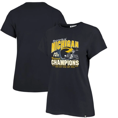 47 '  Navy Michigan Wolverines 12-time Football National Champions Frankie T-shirt
