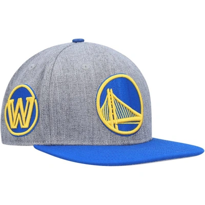Pro Standard Men's  Gray, Royal Golden State Warriors Classic Logo Two-tone Snapback Hat In Gray,royal