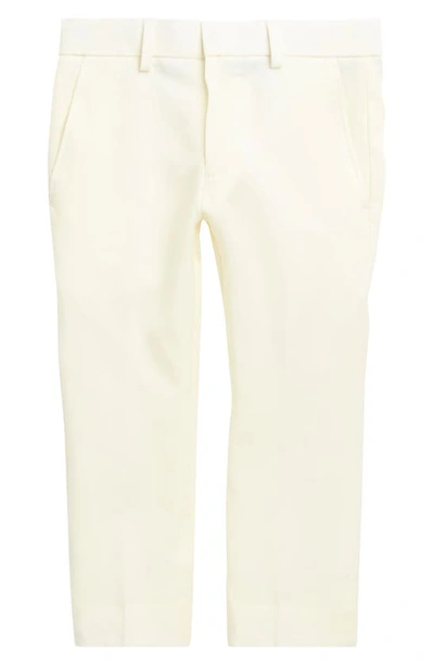 Ralph Lauren Kids' Solid Wool Twill Dress Pants In Offwhite