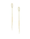 Meira T Women's 14k Yellow Gold & Diamond Chain Drop Earrings