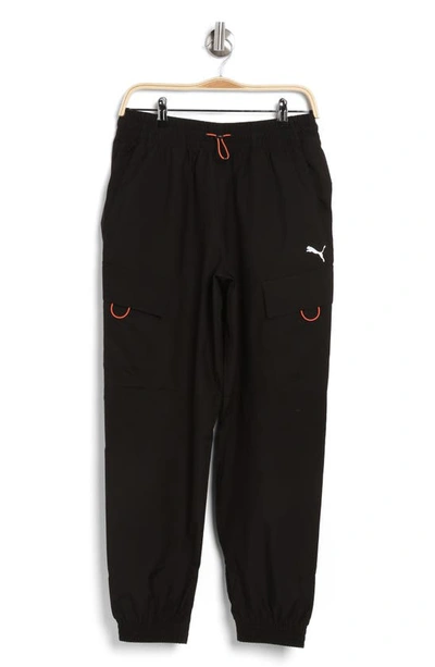 Puma Open Road Recycled Polyester Cargo Pants In Black