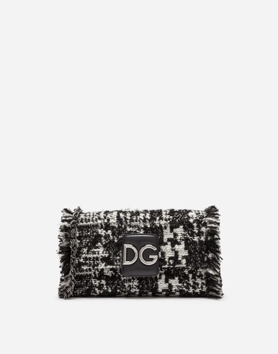Dolce & Gabbana Dg Millennials Shoulder Bag In Two-tone Tweed In Multicolor