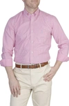 Tailorbyrd Minigingham Stretch Button-down Shirt In Pink
