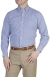 Tailorbyrd Minigingham Stretch Button-down Shirt In Royal