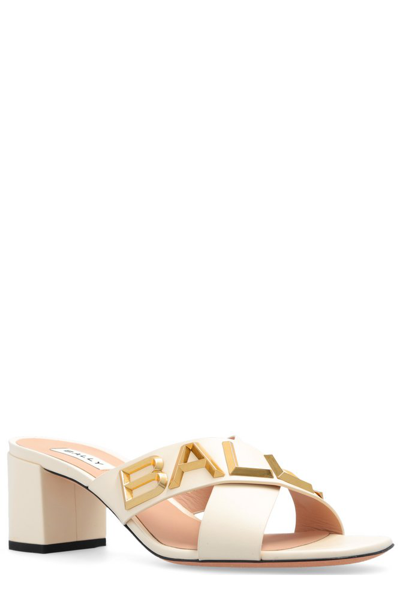 Bally Larise 55mm Leather Mules In Beige