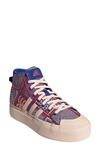 Adidas Originals Bravado 2.0 Platform Mid Skate Sneaker In Red/orange/ Bold Blue