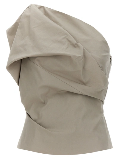 Rick Owens Claudia Bustier Tops In Neutral