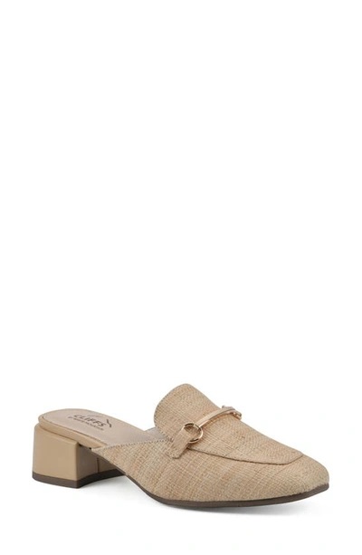 Cliffs By White Mountain Quin Mule In Natural Raffia- Textile