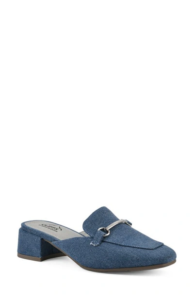 Cliffs By White Mountain Quin Mule In Mid Blue/denim/fabric