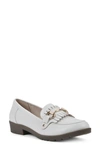 Cliffs By White Mountain Galeena Buckle Kiltie Loafer In White/smooth