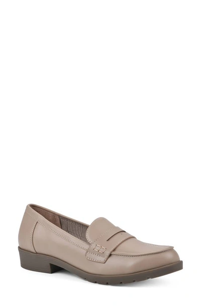 Cliffs By White Mountain Galah Penny Loafer In Taupe/smooth