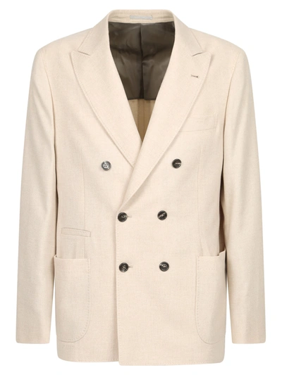 Brunello Cucinelli Double-breasted Jacket In Neutral