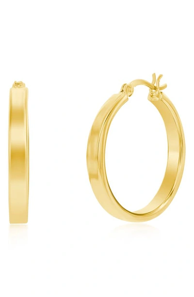 Simona Polished Hoop Earrings In Gold