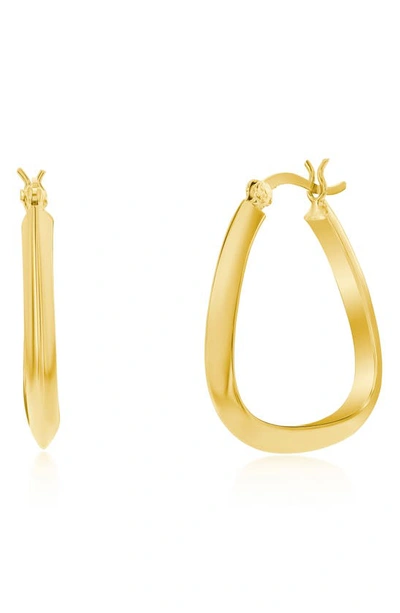 Simona U-shape Hoop Earrings In Gold
