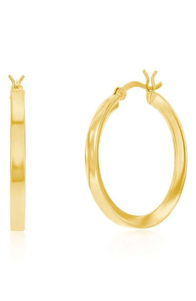 Simona Polished Hoop Earrings In Gold