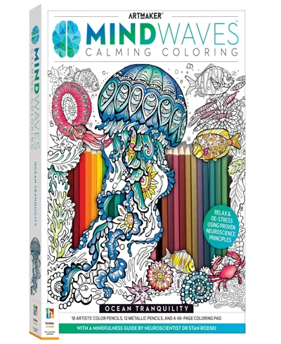 Art Maker Kids' Ocean Tranquility Mindwaves Coloring Kit In Multi