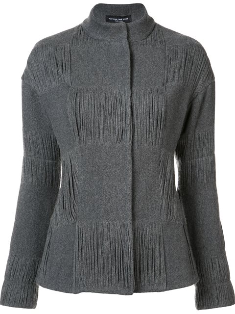Narciso Rodriguez Textured Check Fitted Jacket | ModeSens