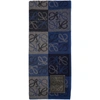 Loewe Blue Check Anagram Blanket In 5625 Blu/bl