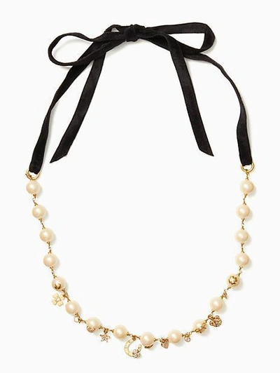 Kate Spade Grandma's Closet Necklace In Cream