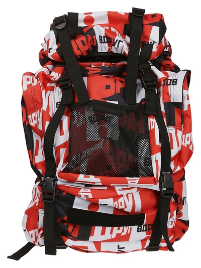 Gosha Rubchinskiy Medium Graphic Backpack In Red