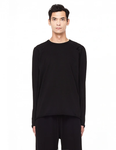 Isaac Sellam Leather Seams Black Long Sleeve T-shirt