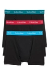 Calvin Klein Classic Boxer Briefs, Pack Of 3 In Black/ Grey/ Brick/ Periwinkle