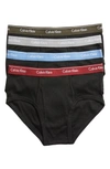 Calvin Klein 4-pack Cotton Briefs In Black W/ Multi Wb