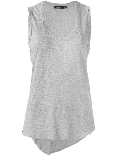 Bassike Scoop Neck Tank Top In Grey