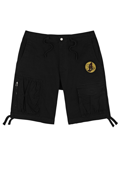 Billionaire Boys Club Logo Stretch-cotton Cargo Shorts In Black
