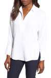 Nic And Zoe Nic+zoe Flowing Ease Collared Top In Paper White