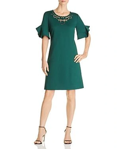 Le Gali Miki Crochet-neck Dress - 100% Exclusive In Bottle Green