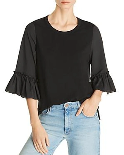 Le Gali Rosina Solid Mixed Media Top - 100% Exclusive In Black