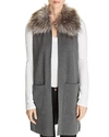 Le Gali Cammie Faux-fur Trimmed Sweater Vest - 100% Exclusive In Gray Melange