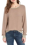 Wildfox Baggy Beach Jumper Pullover In Umber Grey