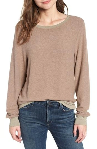 Wildfox Baggy Beach Jumper Pullover In Umber Grey