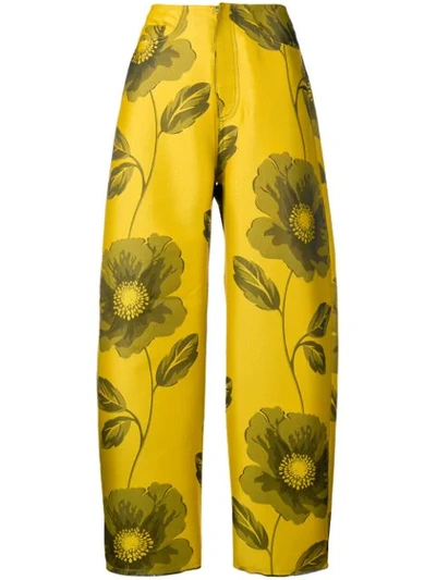Marques' Almeida Marques'almeida Floral Printed Trousers - Yellow