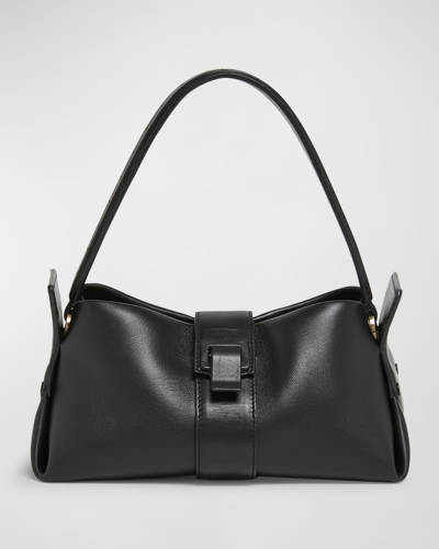 Proenza Schouler Flip Napa Leather Shoulder Bag In 001 Black