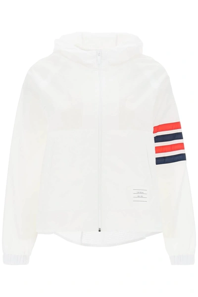 Thom Browne 4 Bar Jacket In Ripstop In White