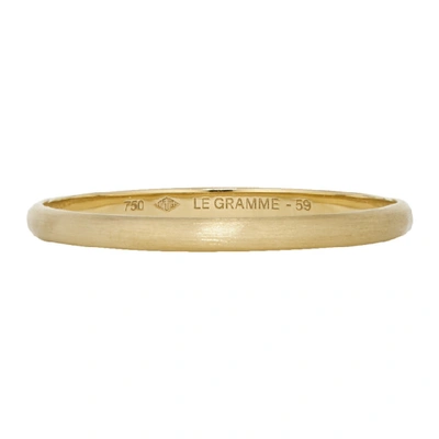 Le Gramme Gold Brushed Le 1 Gramme Wedding Ring In Yellow Gold